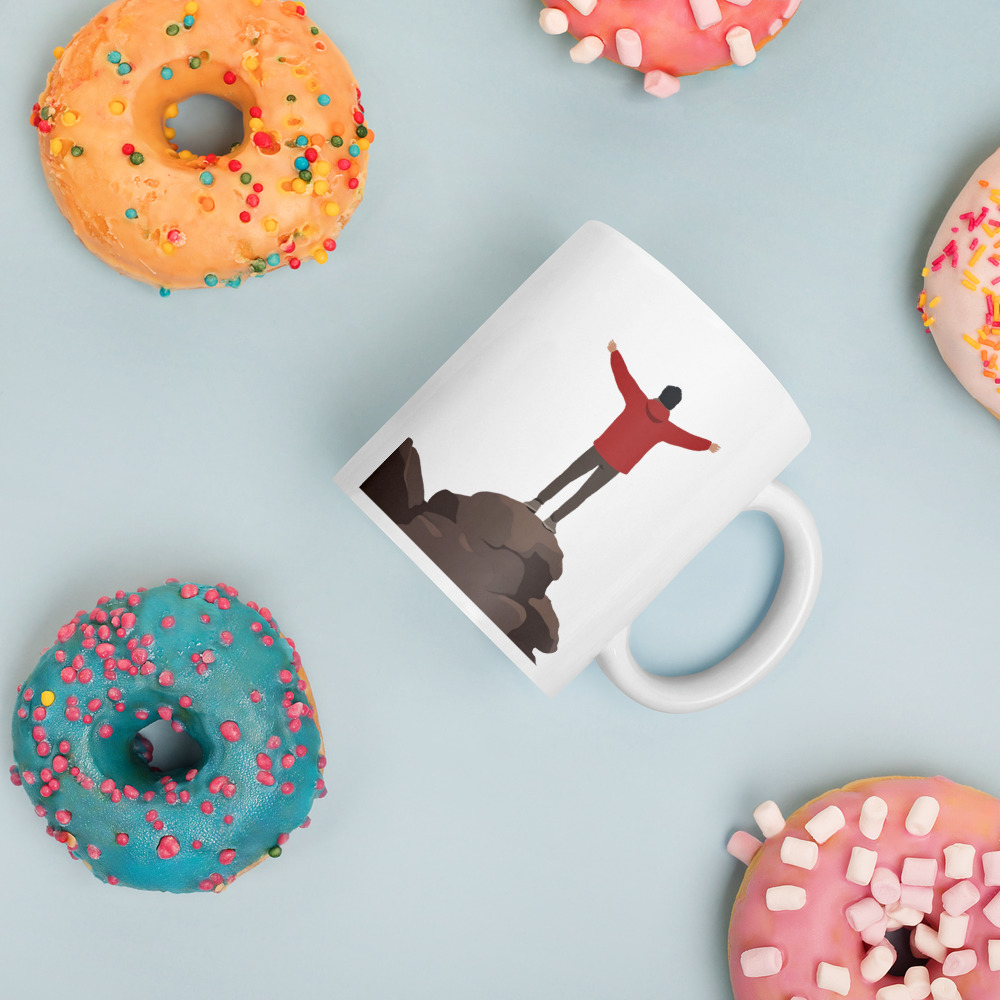 Mug personnalisable Vivencia avec des donuts