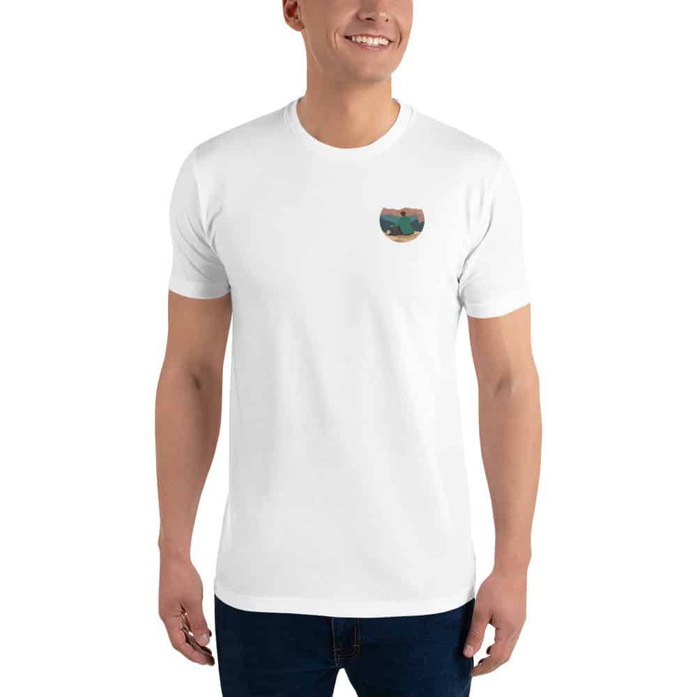 photo t-shirt homme Vivencia porté face sur fond blanc